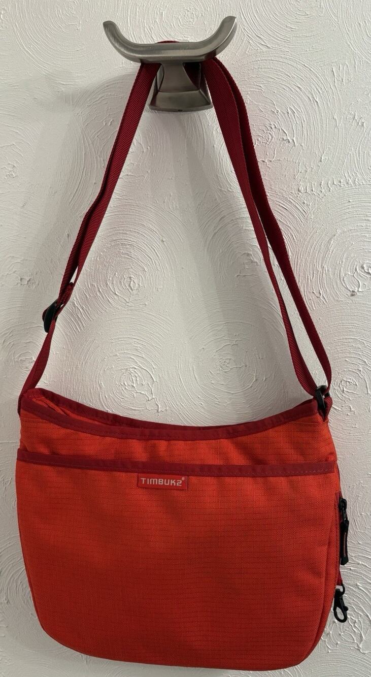 Timbuk2 Mini Messenger Red Utility Unisex Crossbody Bag Houndstooth Liner